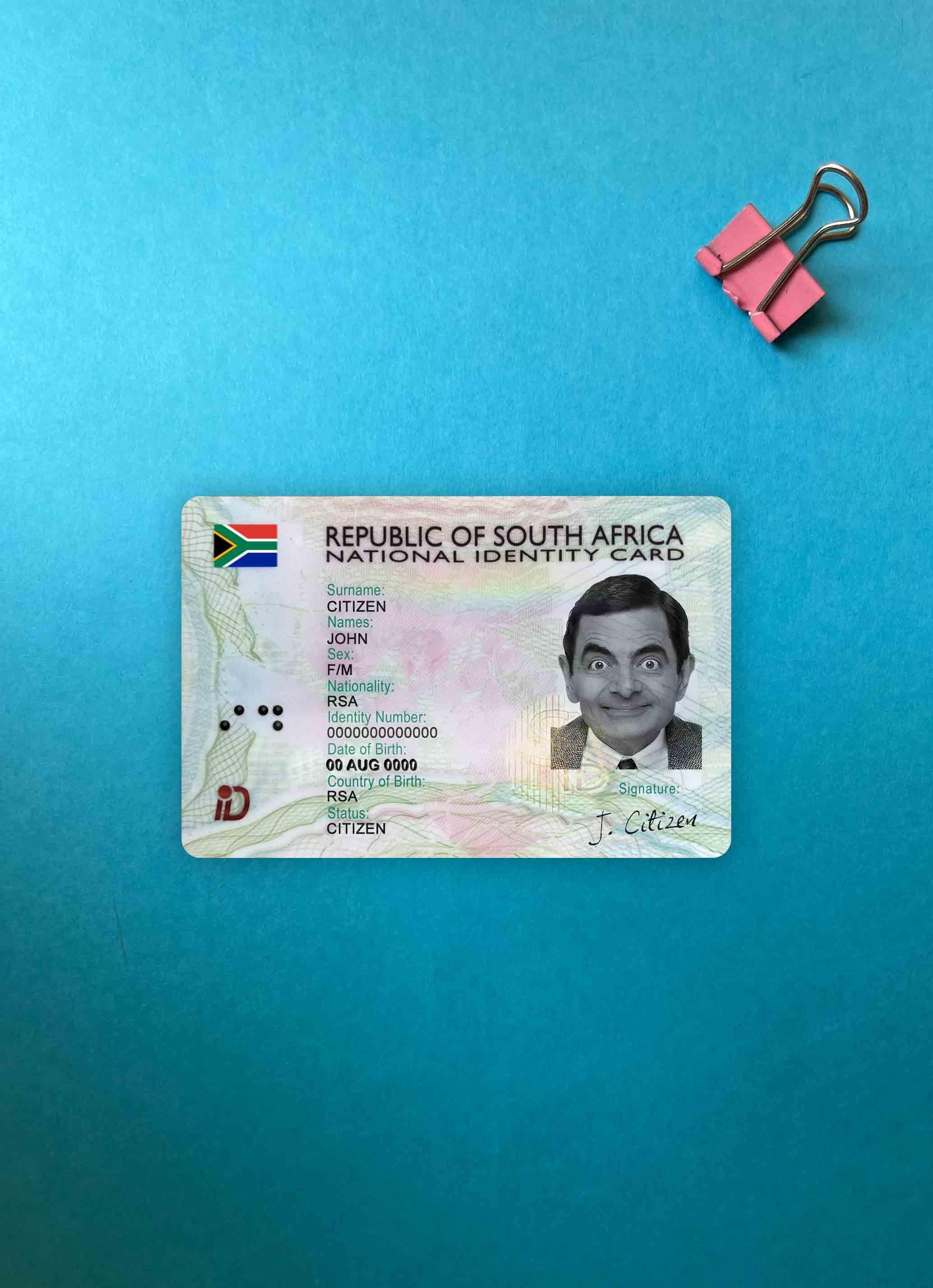Realistic South Africa ID (2013 – present) photolook real example